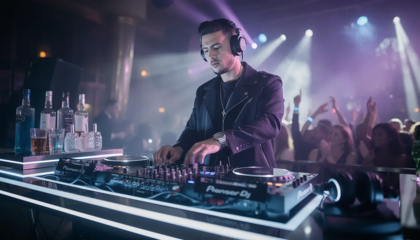 DJ performt im NOIR Social Club